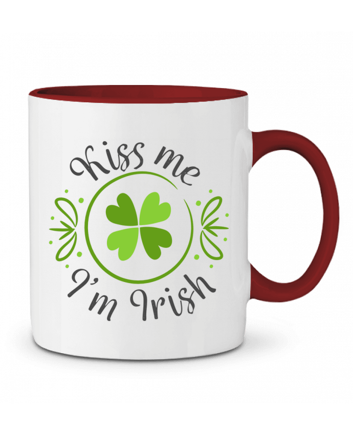 Mug bicolore Kiss me I'm Irish tunetoo