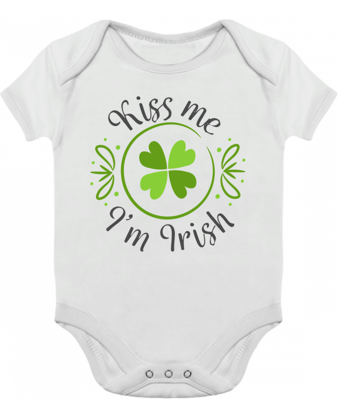 Body Bebé Contraste Kiss me I'm Irish por tunetoo