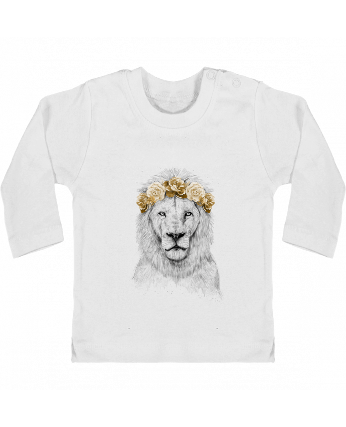 Baby T-shirt with press-studs long sleeve Festival lion II manches longues du designer Balàzs Solti