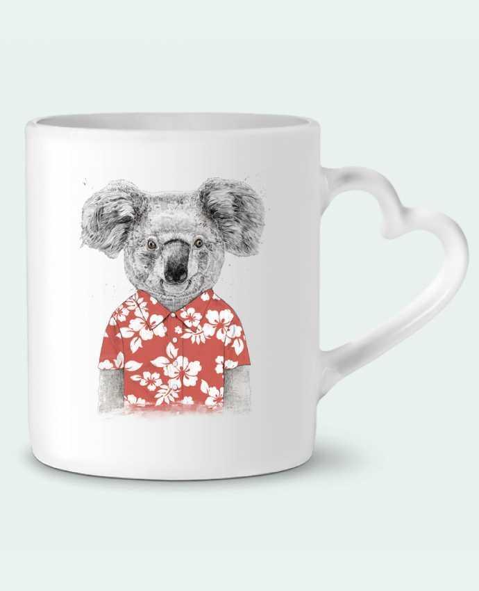 Mug coeur Summer koala par Balàzs Solti
