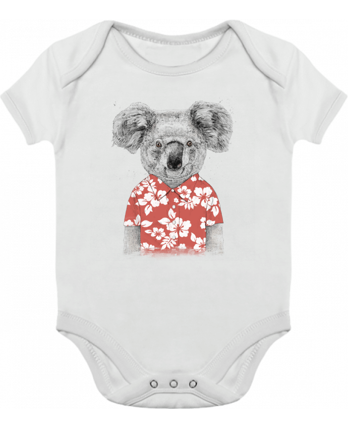 Body bébé manches contrastées Summer koala par Balàzs Solti
