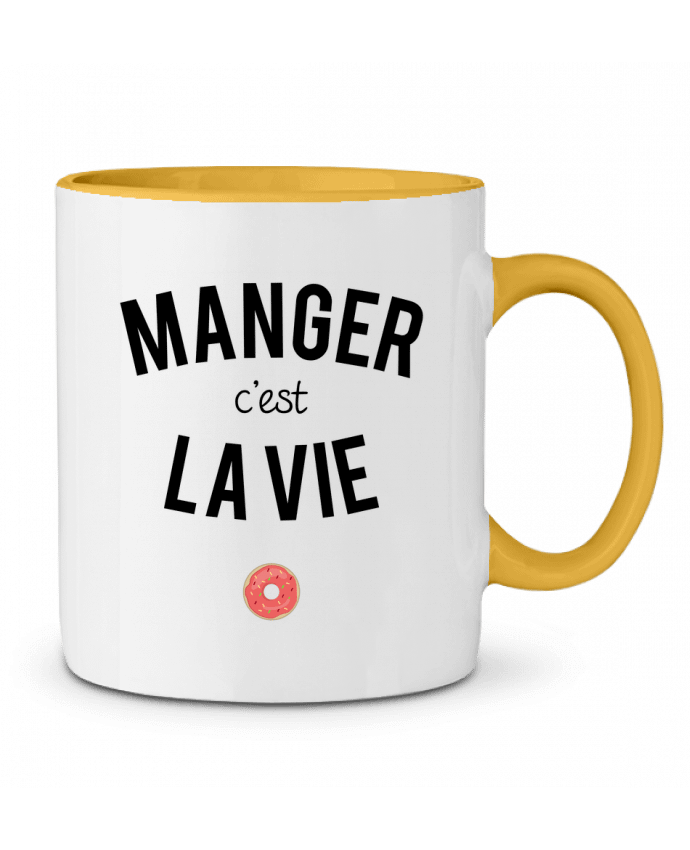 Two-tone Ceramic Mug Manger c'est la vie tunetoo