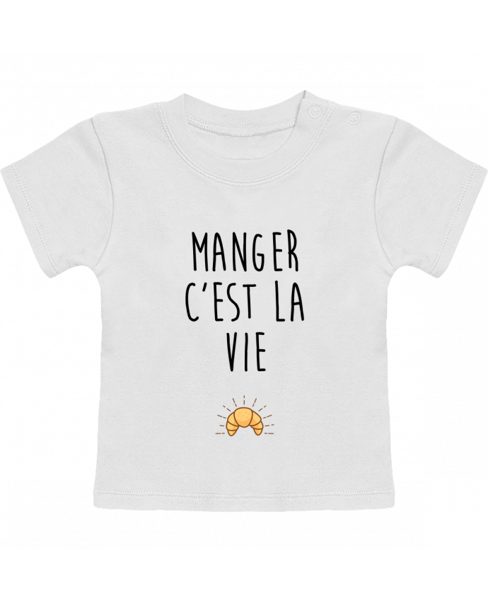 T-shirt bébé Manger c'est la vie manches courtes du designer tunetoo