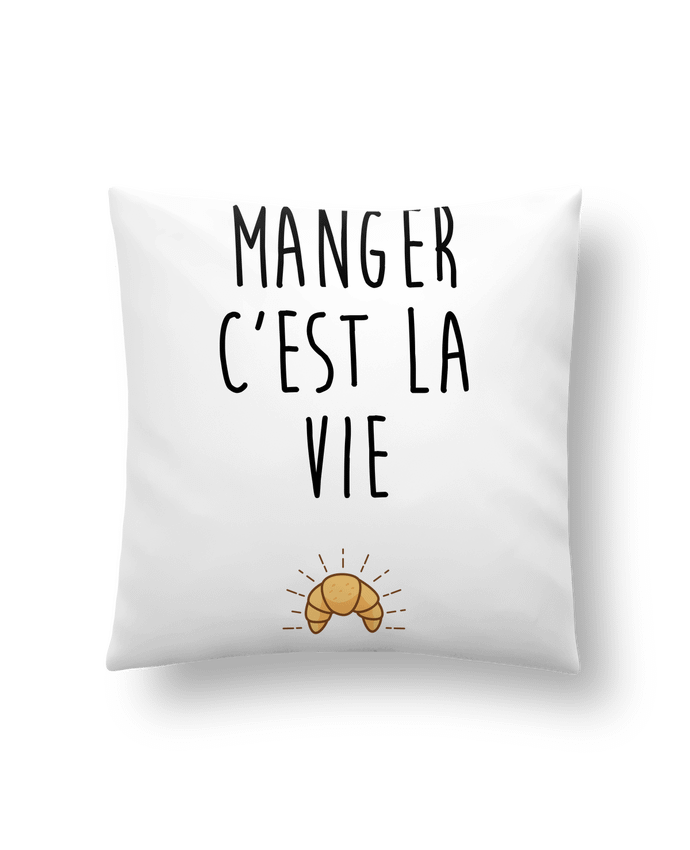 Cushion synthetic soft 45 x 45 cm Manger c'est la vie by tunetoo