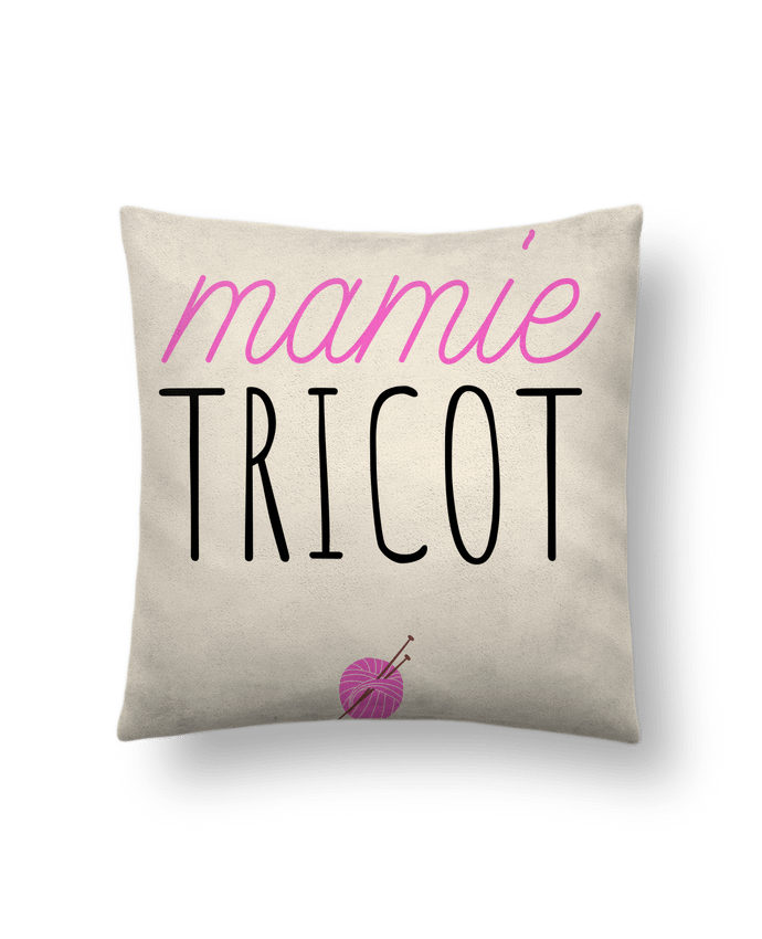 Cushion suede touch 45 x 45 cm Mamie tricot by tunetoo