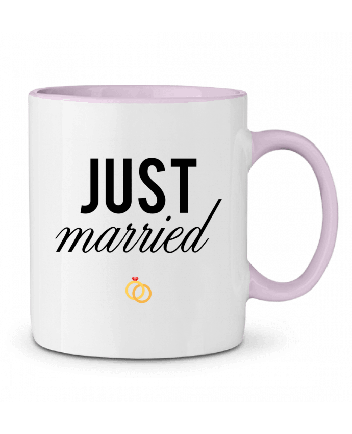 Taza Cerámica Bicolor Just married tunetoo
