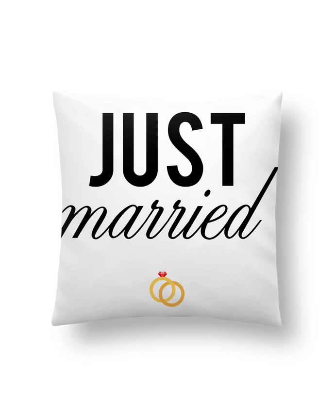 Cushion synthetic soft 45 x 45 cm Just married by tunetoo