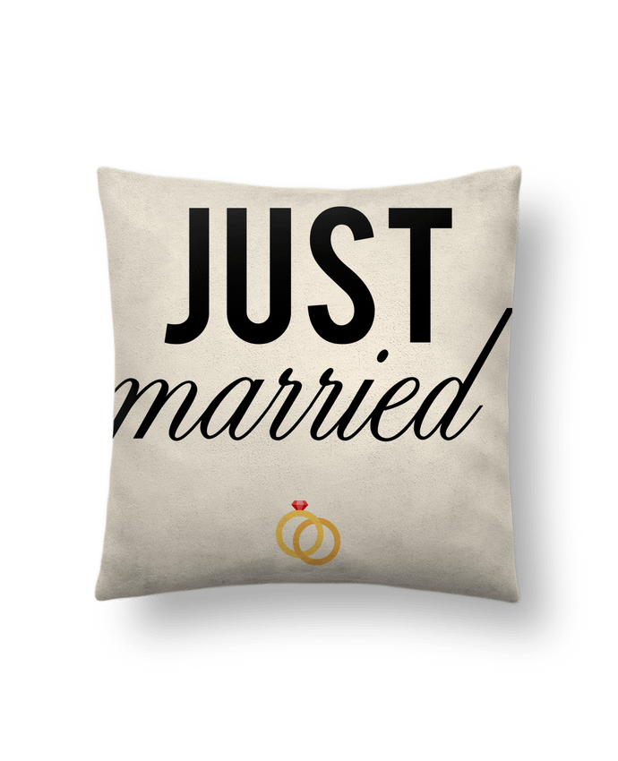 Cushion suede touch 45 x 45 cm Just married by tunetoo