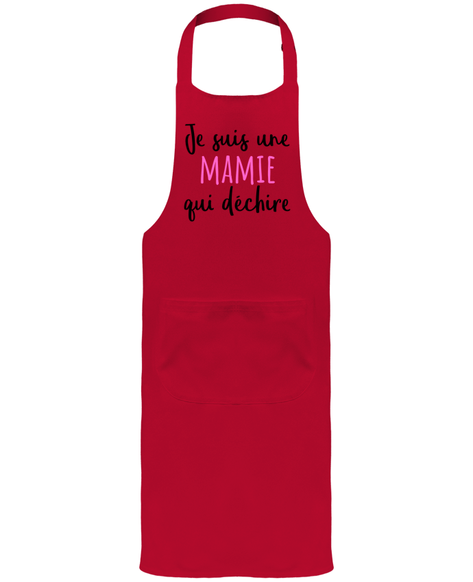 Garden or Sommelier Apron with Pocket Je suis une mamie qui déchire by tunetoo