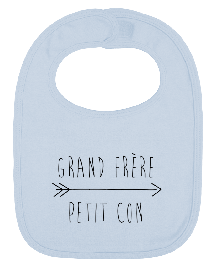 Bavoir bébé uni Grand frère, petit con par tunetoo