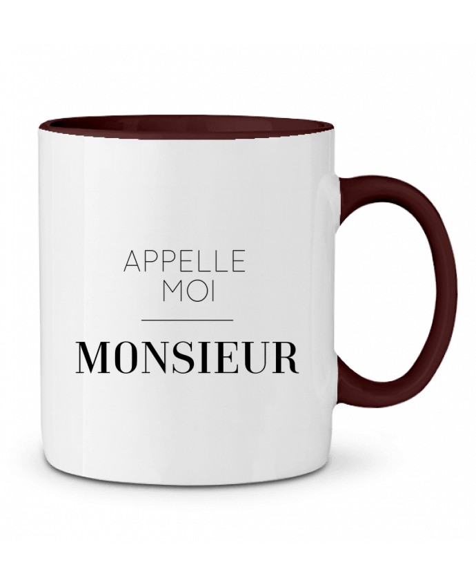Two-tone Ceramic Mug Appelle moi Monsieur tunetoo