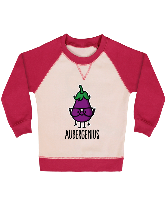 Sweatshirt Baby crew-neck sleeves contrast raglan Aubergenius by LaundryFactory