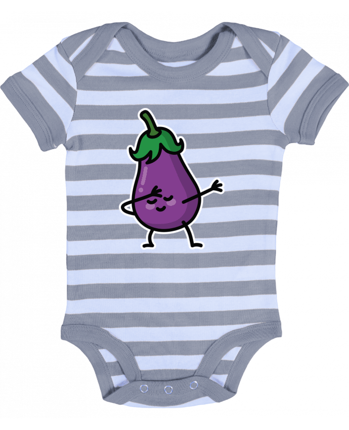 Baby Body striped Aubergine dab - LaundryFactory
