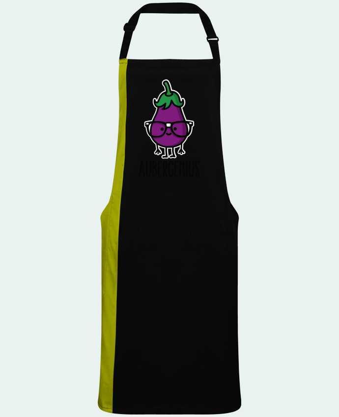 Two-tone long Apron Aubergenius by  LaundryFactory