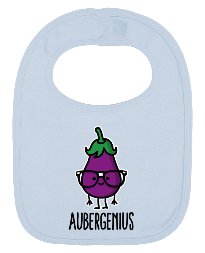Bavoir bébé uni Aubergenius par LaundryFactory