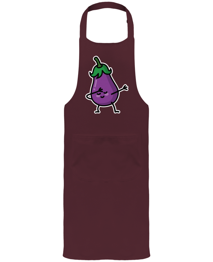 Garden or Sommelier Apron with Pocket Aubergine dab by LaundryFactory