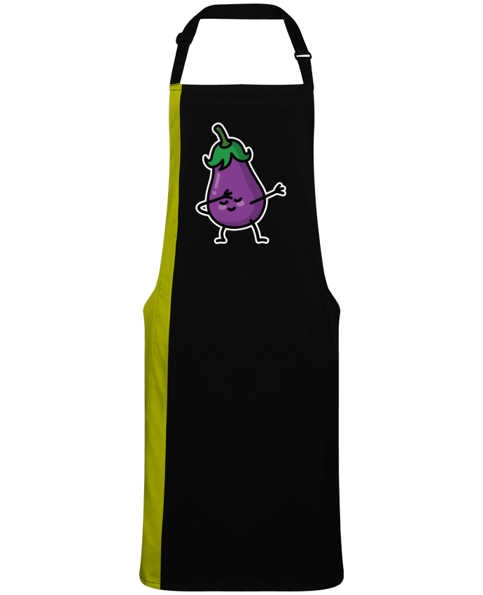 Two-tone long Apron Aubergine dab by  LaundryFactory