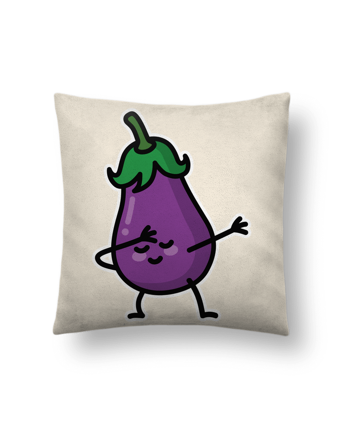 Cushion suede touch 45 x 45 cm Aubergine dab by LaundryFactory