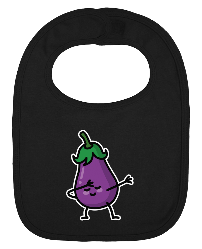 Baby Bib plain and contrast Aubergine dab by LaundryFactory