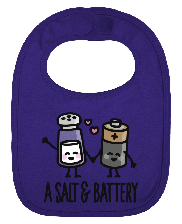 Bavoir bébé uni A salt and battery par LaundryFactory