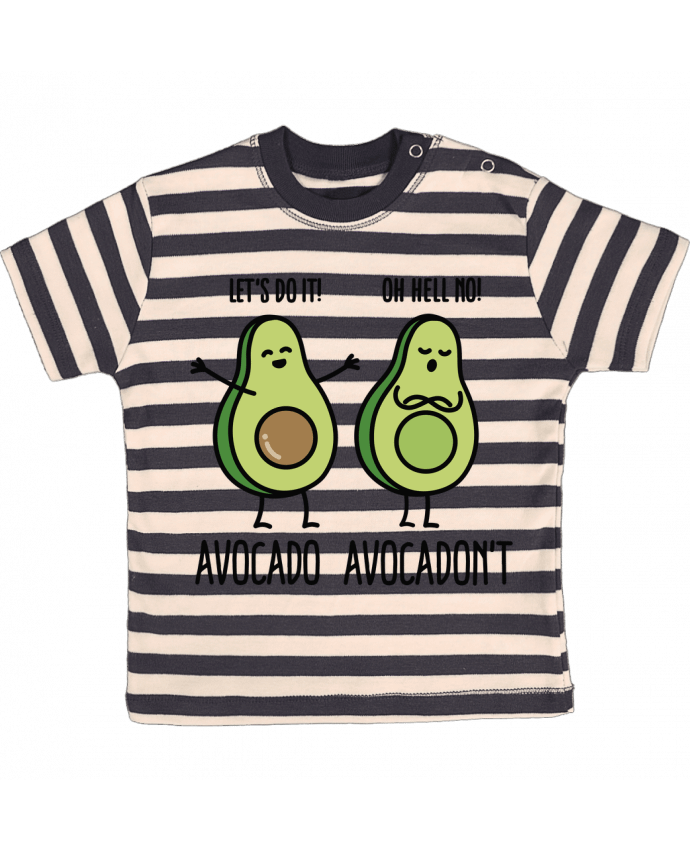 Camiseta Bebé a Rayas Avocado avocadont por LaundryFactory