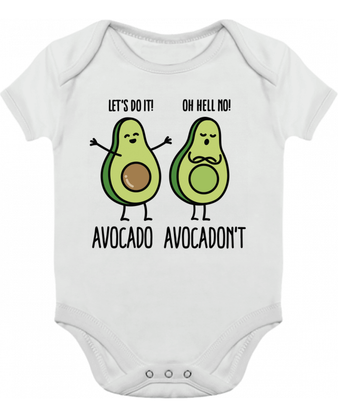 Body bébé manches contrastées Avocado avocadont par LaundryFactory