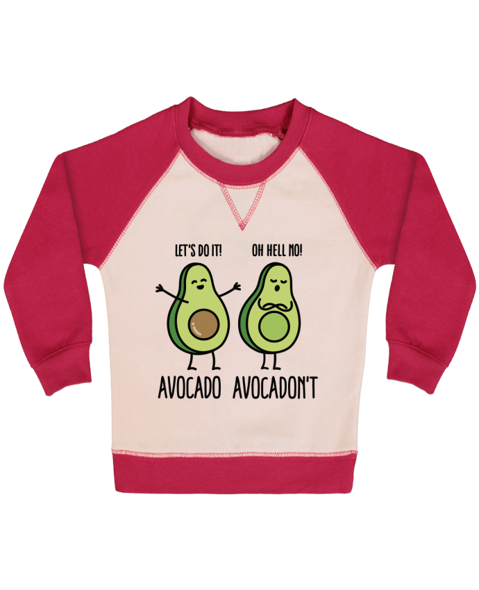 Sudadera Bebé Cuello Redondo Mangas Contraste Avocado avocadont por LaundryFactory