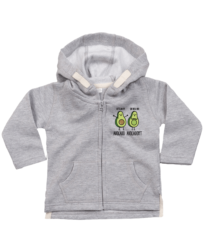 Hoddie with zip for baby Avocado avocadont by LaundryFactory