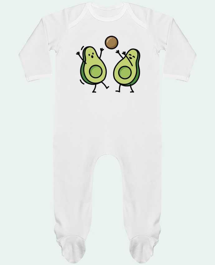 Baby Sleeper long sleeves Contrast Avocado handball by LaundryFactory