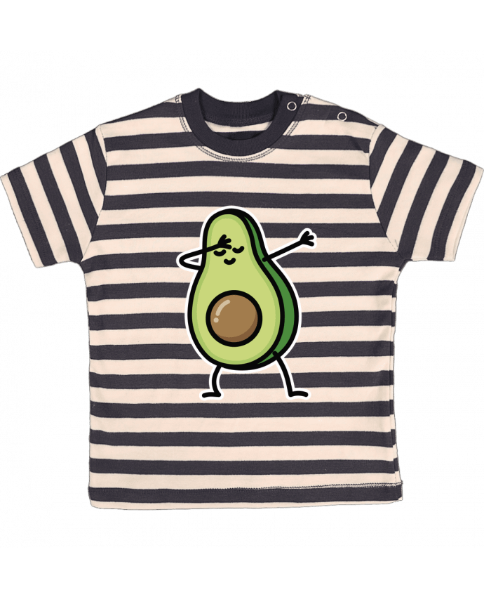 Tee-shirt bébé à rayures Avocado dab par LaundryFactory