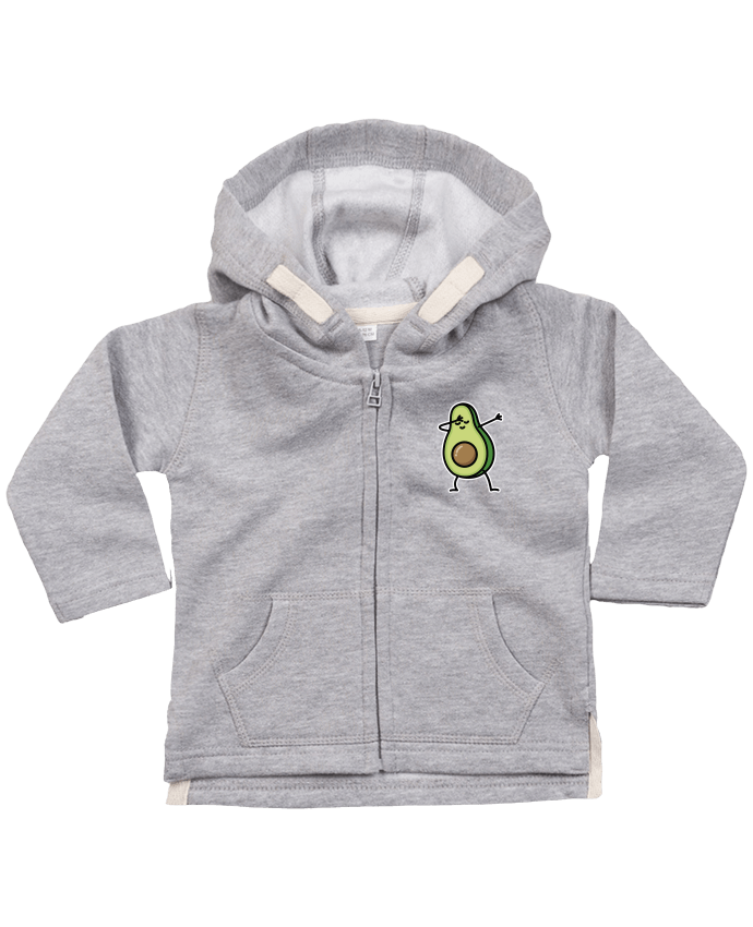 Hoddie with zip for baby Avocado dab by LaundryFactory