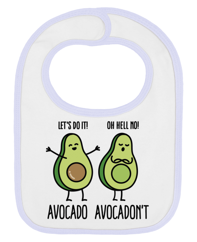 Baby Bib plain and contrast Avocado avocadont by LaundryFactory