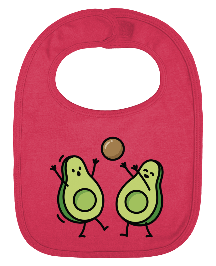 Baby Bib plain and contrast Avocado handball by LaundryFactory