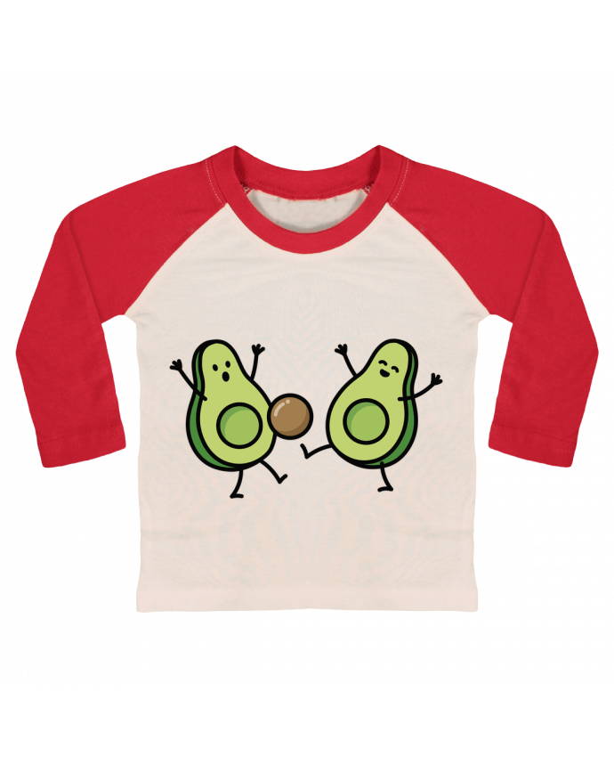 Camiseta Bebé Béisbol Manga Larga Avocado soccer por LaundryFactory