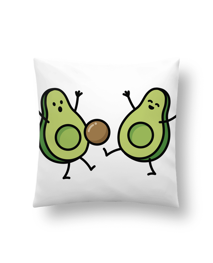 Cushion synthetic soft 45 x 45 cm Avocado soccer by LaundryFactory