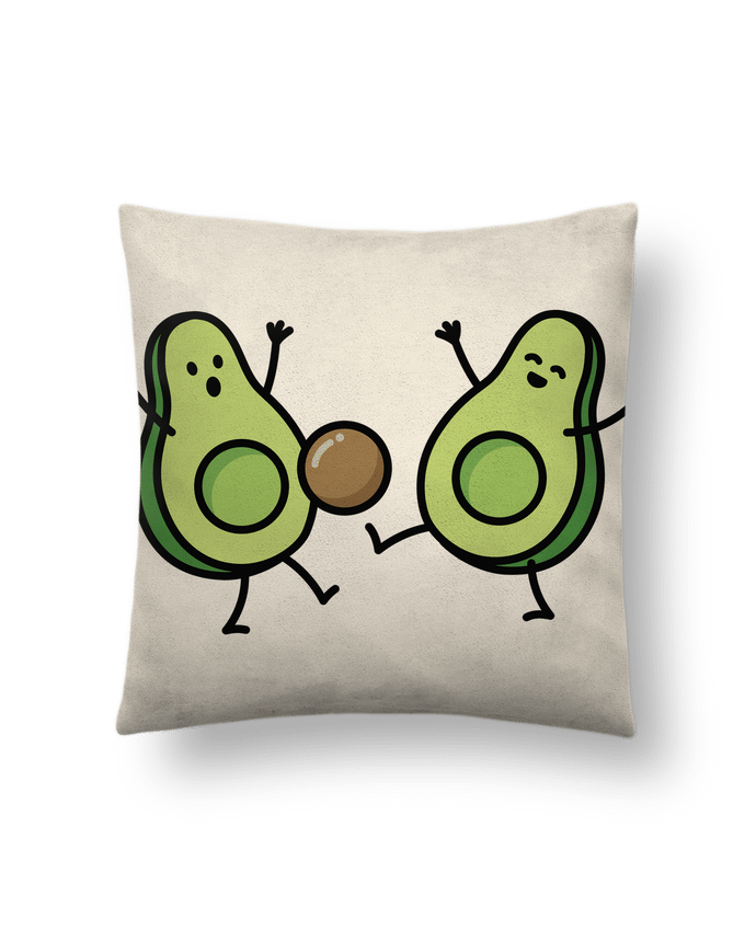 Cushion suede touch 45 x 45 cm Avocado soccer by LaundryFactory