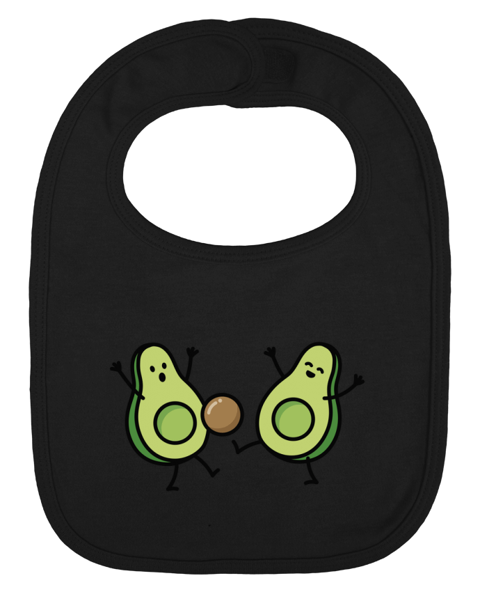 Baby Bib plain and contrast Avocado soccer by LaundryFactory