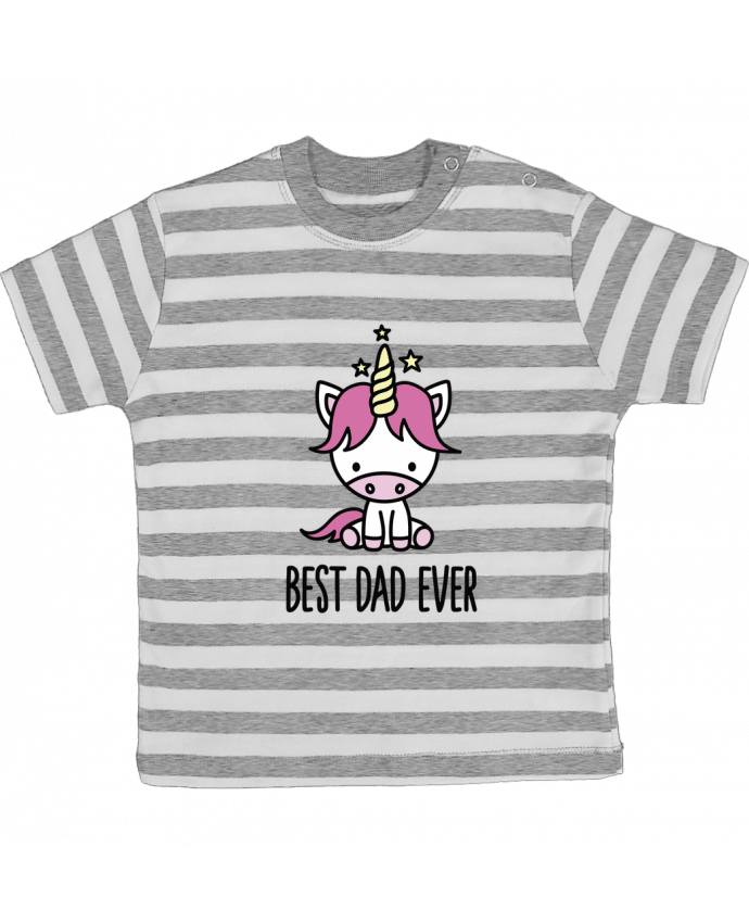 Tee-shirt bébé à rayures Best dad ever par LaundryFactory