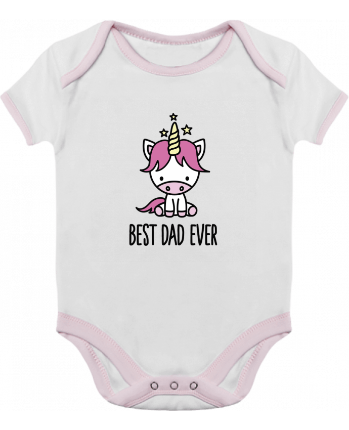 Body bébé manches contrastées Best dad ever par LaundryFactory