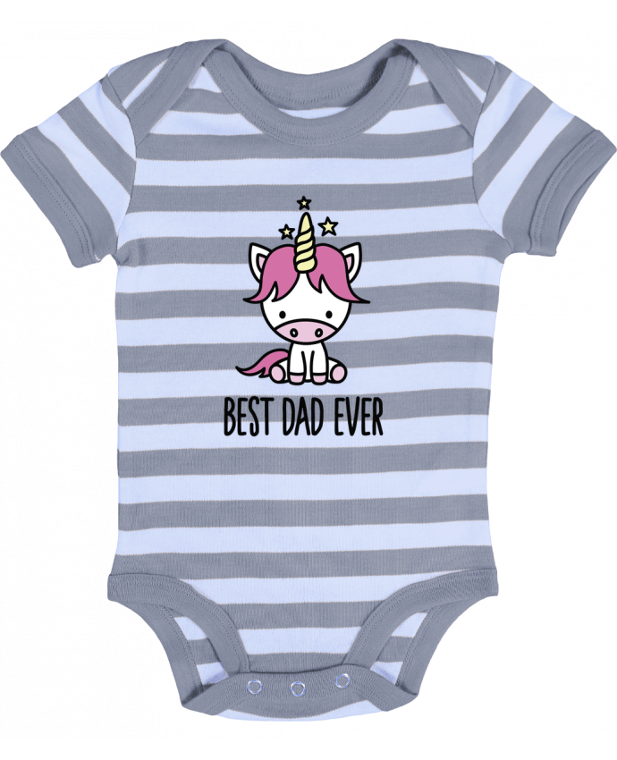 Baby Body striped Best dad ever - LaundryFactory