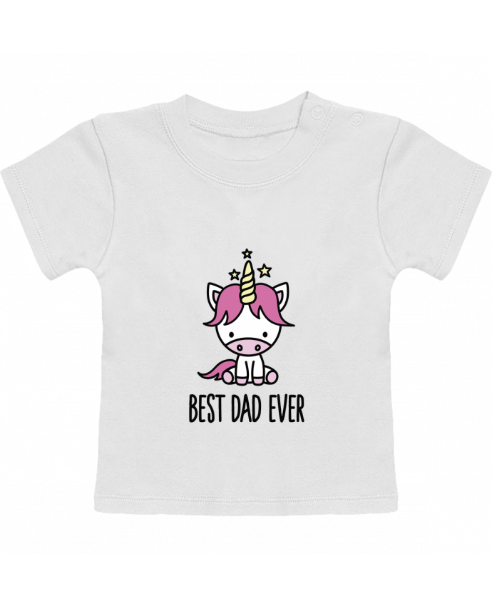 T-shirt bébé Best dad ever manches courtes du designer LaundryFactory