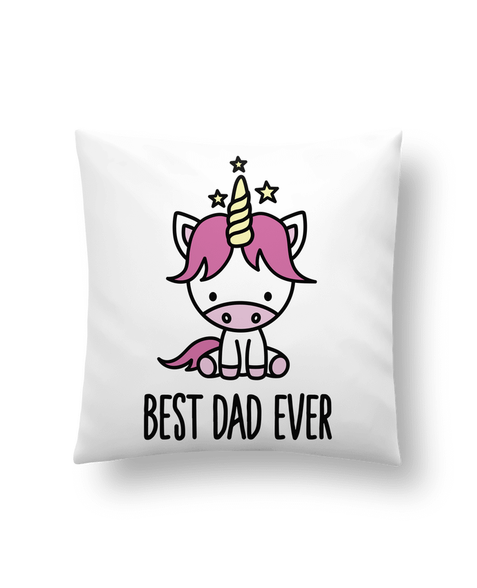 Cushion synthetic soft 45 x 45 cm Best dad ever by LaundryFactory