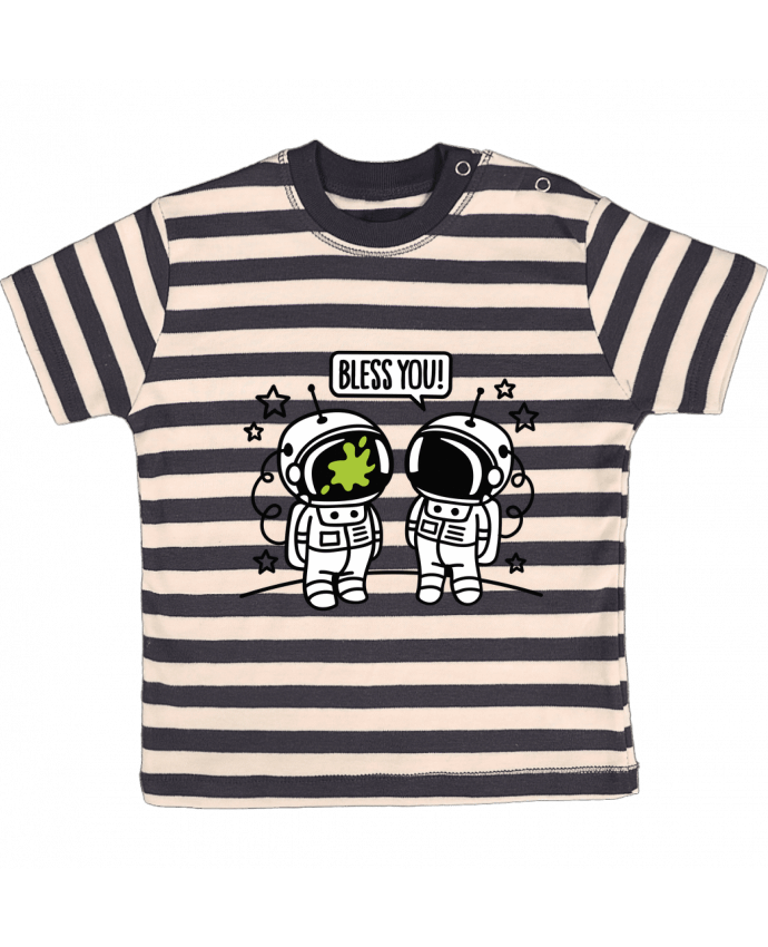 T-shirt baby with stripes Bless you by LaundryFactory