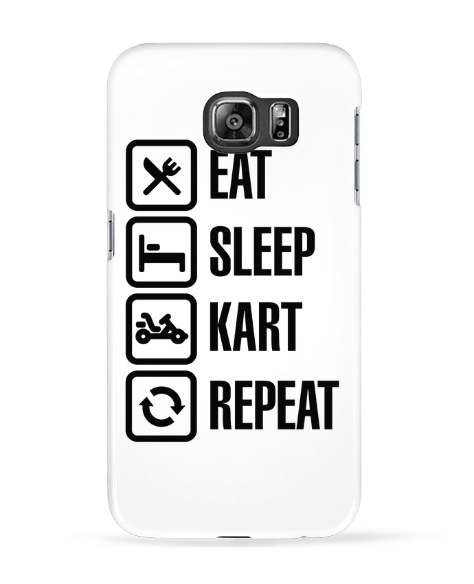 Coque Samsung Galaxy S6 Eat, sleep, kart, repeat - LaundryFactory