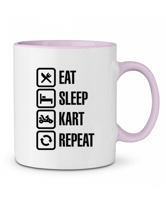 Mug bicolore Eat, sleep, kart, repeat LaundryFactory