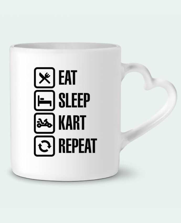 Mug coeur Eat, sleep, kart, repeat par LaundryFactory