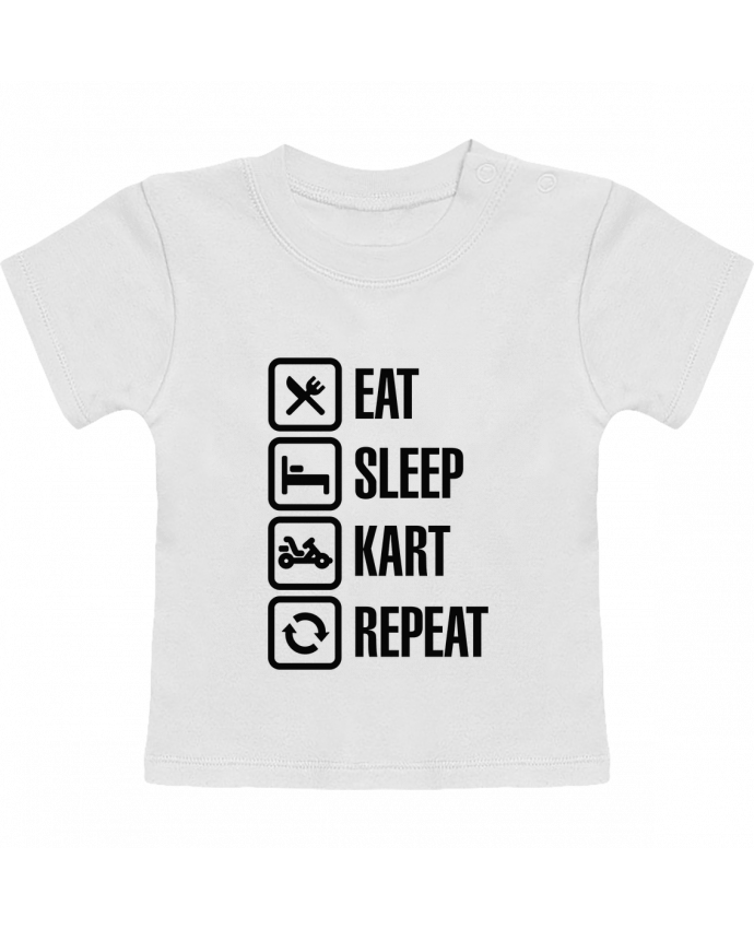 T-Shirt Baby Short Sleeve Eat, sleep, kart, repeat manches courtes du designer LaundryFactory