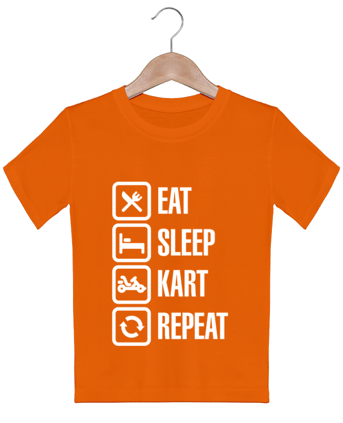 T-shirt garçon motif Eat, sleep, kart, repeat LaundryFactory