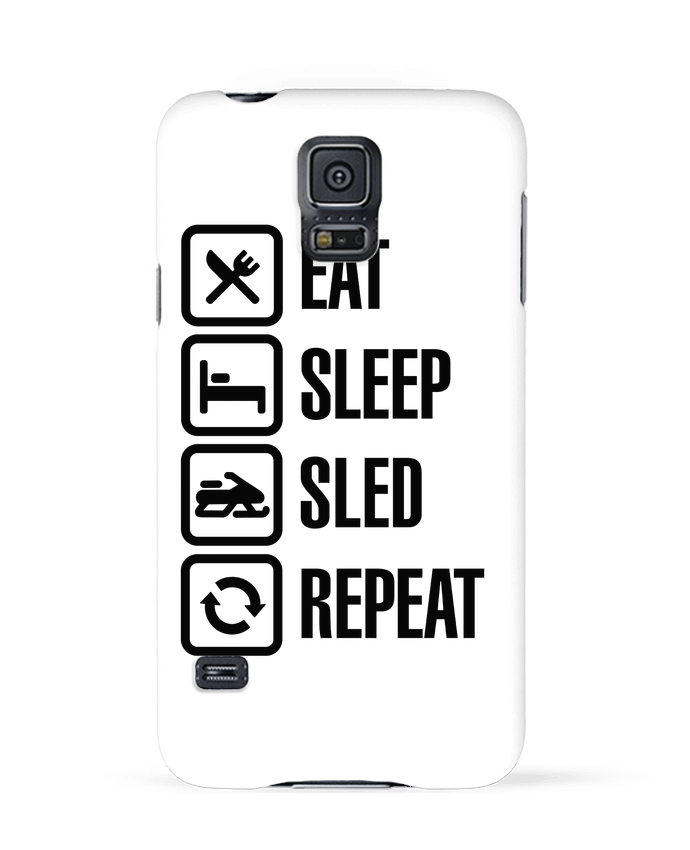 Case 3D Samsung Galaxy S5 Eat, sleep, sled, repeat by LaundryFactory