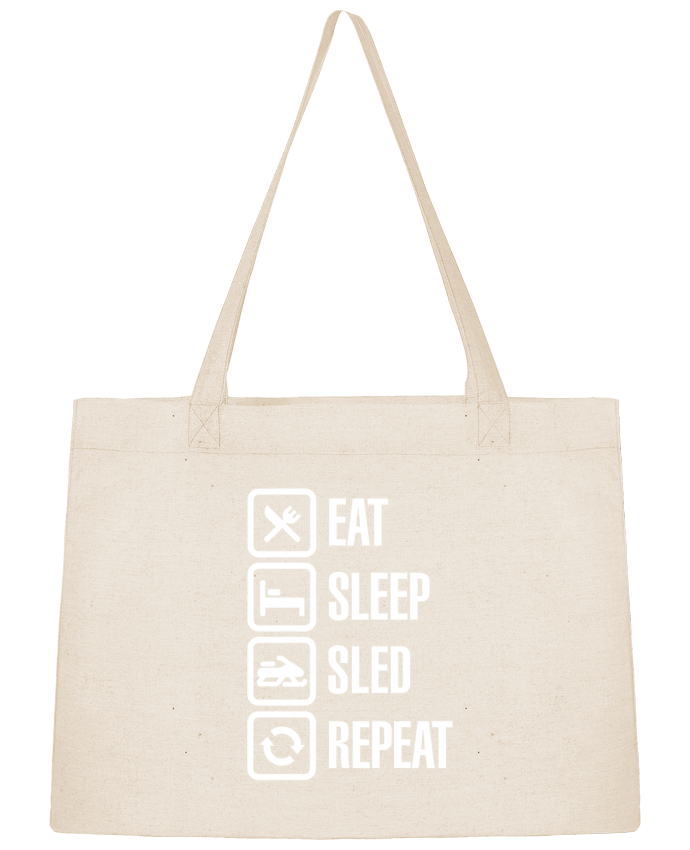 Shopping tote bag Stanley Stella Eat, sleep, sled, repeat by LaundryFactory